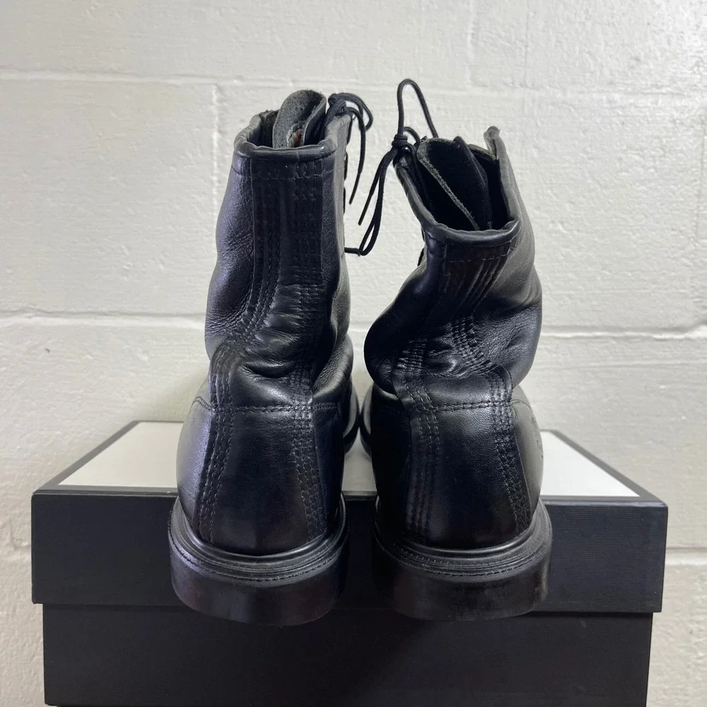 Red Wing 4473 Black Leather Firefighter Work Safety Toe Boots Men's 9.5 USA MADE